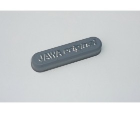 SAMOLEPKA NA RÁFEK - ŠEDO-CHROM - JAWA ORIGINAL - (60X15X10MM) - TYPOVĚ JAWA CL